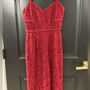 Express Red Lace dress Size 2